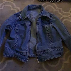 Zip up jean jacket